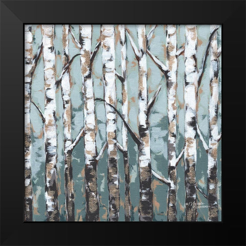 Enchanted Forest Black Modern Wood Framed Art Print by Norman, Michele