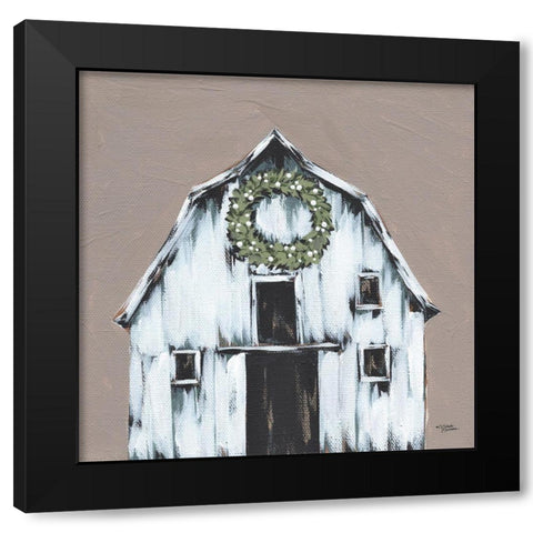 Joy Barn Black Modern Wood Framed Art Print with Double Matting by Norman, Michele