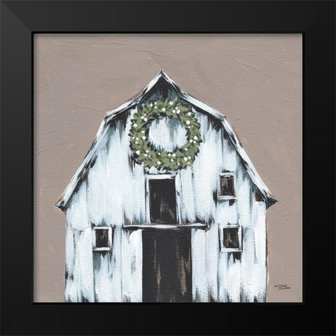 Joy Barn Black Modern Wood Framed Art Print by Norman, Michele