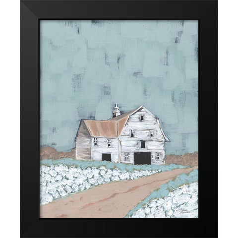 Raised in a Barn    Black Modern Wood Framed Art Print by Norman, Michele