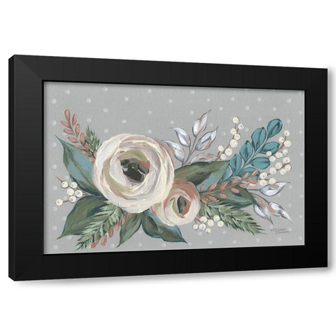 Floral Beauty Black Modern Wood Framed Art Print with Double Matting by Norman, Michele