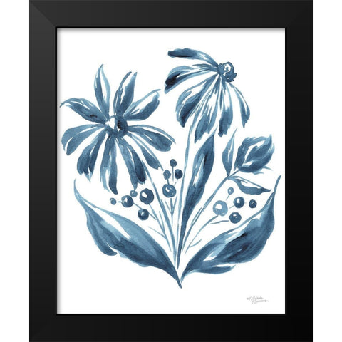 Blue Daisy #2     Black Modern Wood Framed Art Print by Norman, Michele