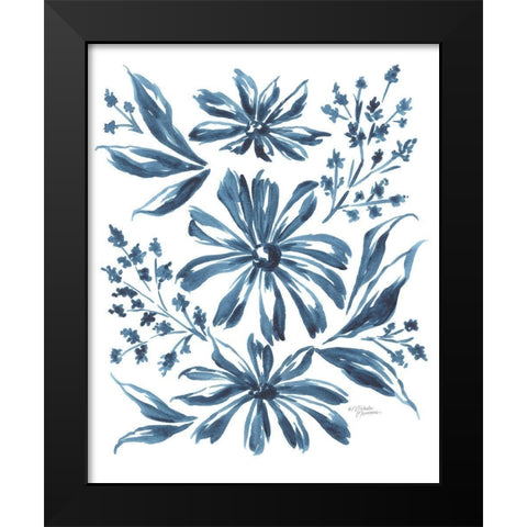 Blue Daisy #3  Black Modern Wood Framed Art Print by Norman, Michele