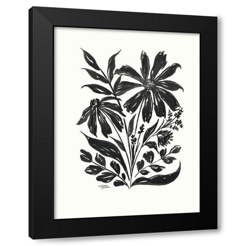 Daisy Garden #1 Black Modern Wood Framed Art Print by Norman, Michele
