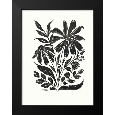 Daisy Garden #1 Black Modern Wood Framed Art Print by Norman, Michele