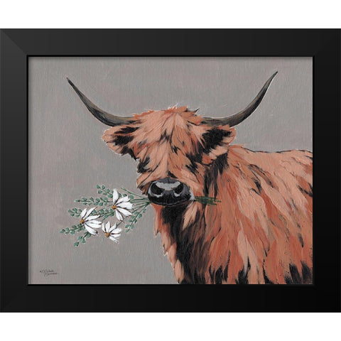 Daisy Mae Black Modern Wood Framed Art Print by Norman, Michele