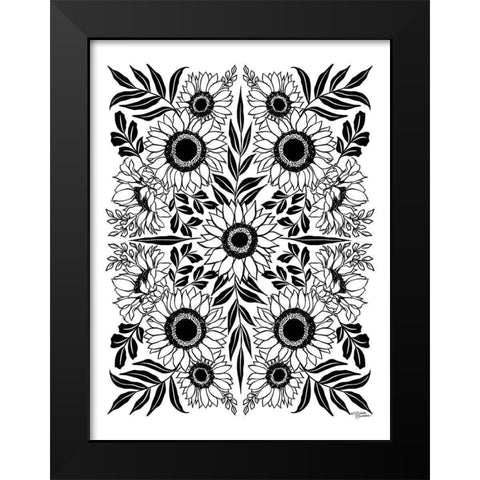Sunflower Medley Black Modern Wood Framed Art Print by Norman, Michele