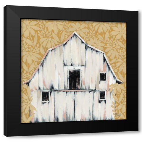 Daisies in the Barnyard Black Modern Wood Framed Art Print by Norman, Michele