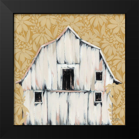 Daisies in the Barnyard Black Modern Wood Framed Art Print by Norman, Michele