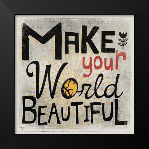 Beautiful Black Modern Wood Framed Art Print by Mollie B.