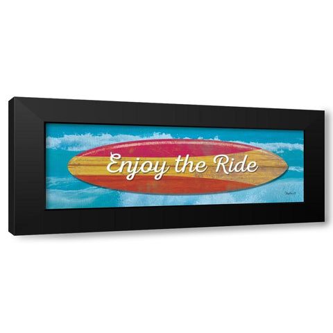 Enjoy the Ride Black Modern Wood Framed Art Print by Mollie B.