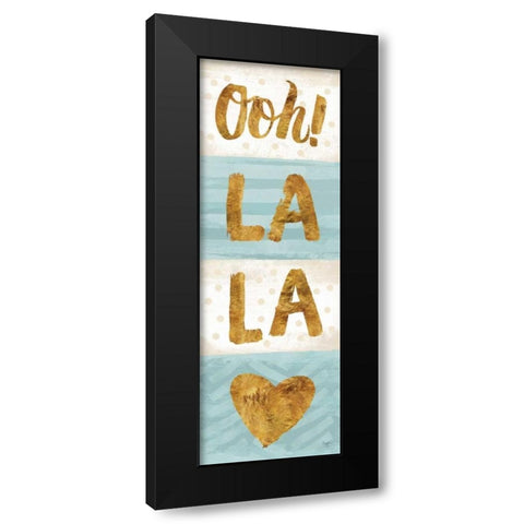 Ooh! La La Black Modern Wood Framed Art Print with Double Matting by Mollie B.