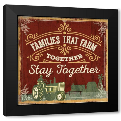 Families that Farm Together Black Modern Wood Framed Art Print by Mollie B.