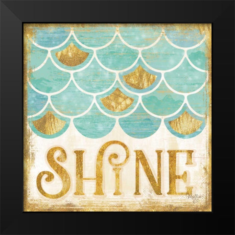 Shine Black Modern Wood Framed Art Print by Mollie B.