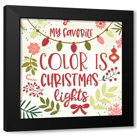 My Favorite Color Black Modern Wood Framed Art Print with Double Matting by Mollie B.