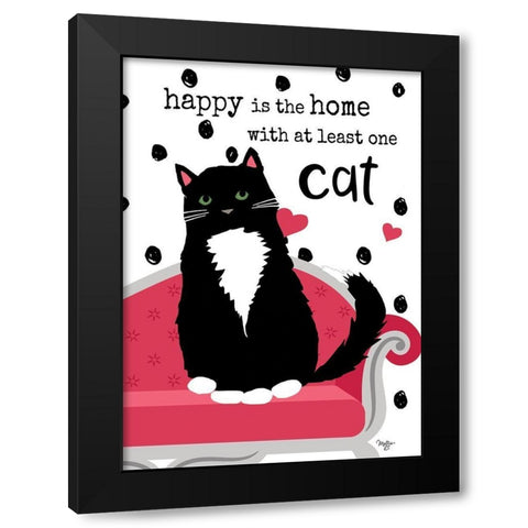 At Least One Cat Black Modern Wood Framed Art Print with Double Matting by Mollie B.
