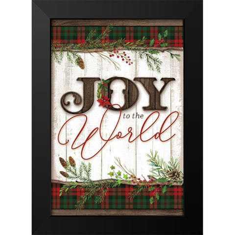 Joy to the World Black Modern Wood Framed Art Print by Mollie B.