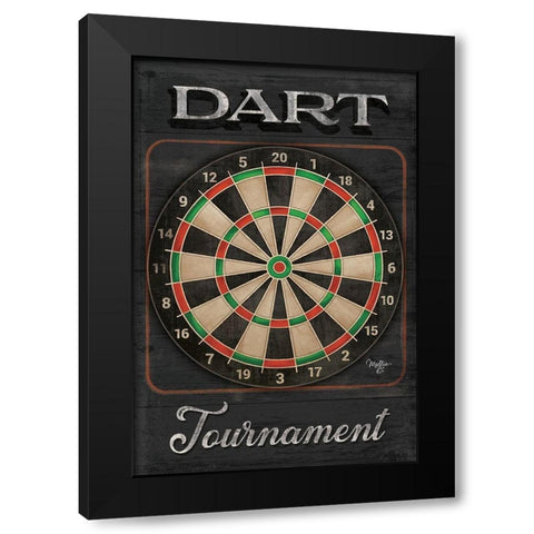 Dart Tournament   Black Modern Wood Framed Art Print by Mollie B.