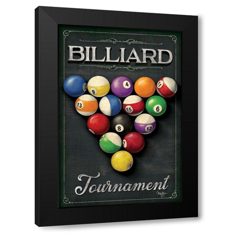 Billiards Tournament    Black Modern Wood Framed Art Print with Double Matting by Mollie B.