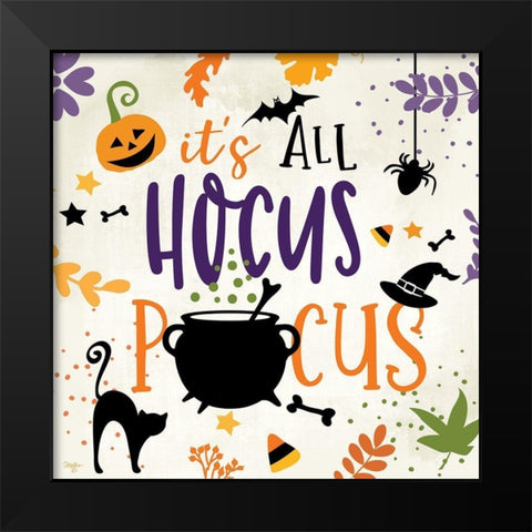 Its All Hocus Pocus Black Modern Wood Framed Art Print by Mollie B.