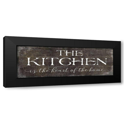 The Kitchen is the Heart of the Home Black Modern Wood Framed Art Print with Double Matting by Mollie B.