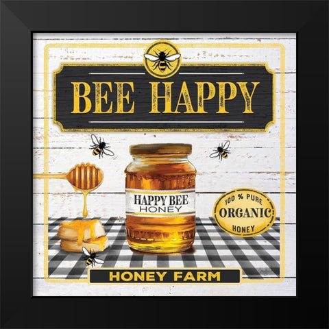 Honey Black Modern Wood Framed Art Print by Mollie B.