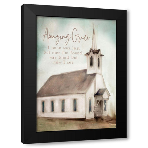 Amazing Grace Black Modern Wood Framed Art Print with Double Matting by Mollie B.