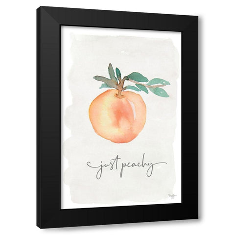 Just Peachy Black Modern Wood Framed Art Print with Double Matting by Mollie B.