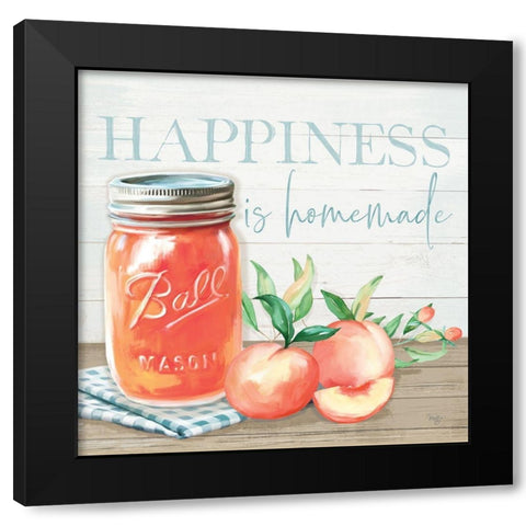 Happiness is Homemade Black Modern Wood Framed Art Print with Double Matting by Mollie B.