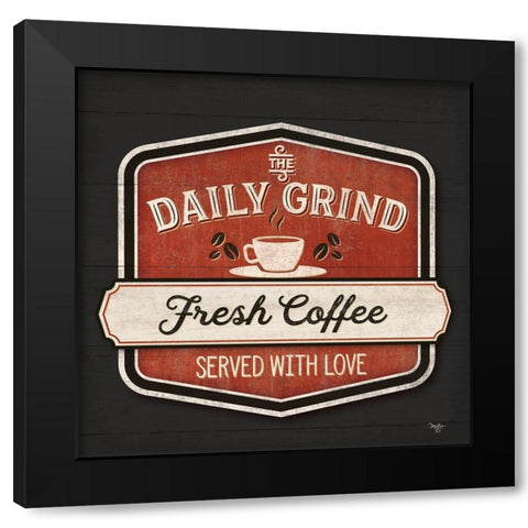 The Daily Grind Black Modern Wood Framed Art Print with Double Matting by Mollie B.