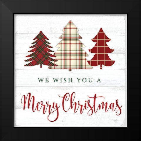 We Wish You a Merry Christmas   Black Modern Wood Framed Art Print by Mollie B.