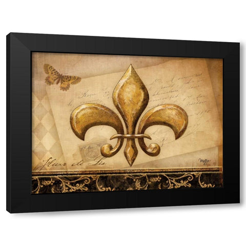 Fleur-de-lis XIII   Black Modern Wood Framed Art Print with Double Matting by Mollie B.
