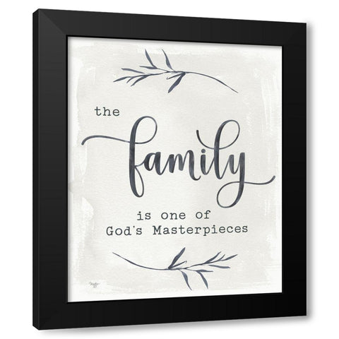 The Family Black Modern Wood Framed Art Print by Mollie B.