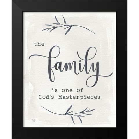 The Family Black Modern Wood Framed Art Print by Mollie B.