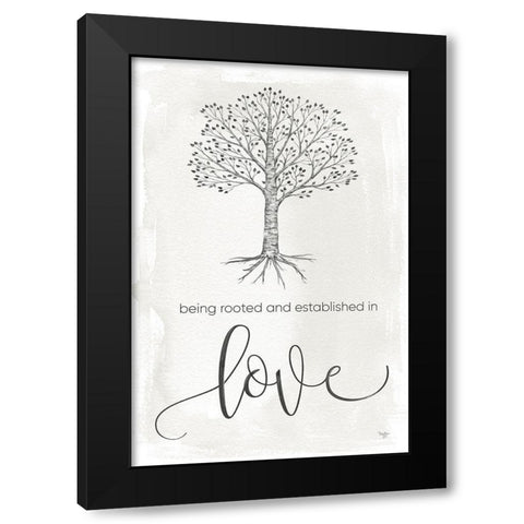 Established in Love Black Modern Wood Framed Art Print with Double Matting by Mollie B.