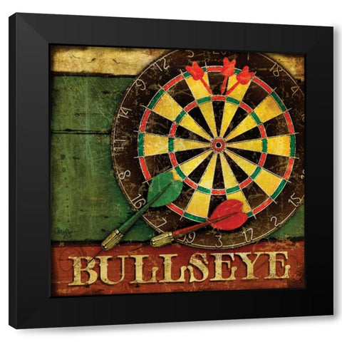 Bullseye Black Modern Wood Framed Art Print with Double Matting by Mollie B.