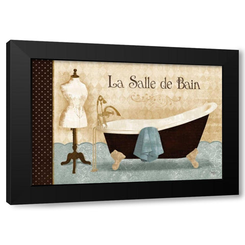 La Salle de Bain Black Modern Wood Framed Art Print by Mollie B.