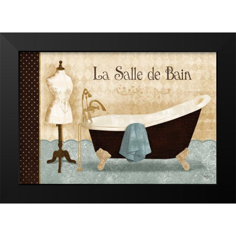 La Salle de Bain Black Modern Wood Framed Art Print by Mollie B.