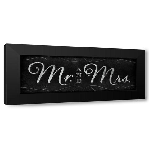 Mr. and Mrs. Black Modern Wood Framed Art Print with Double Matting by Mollie B.