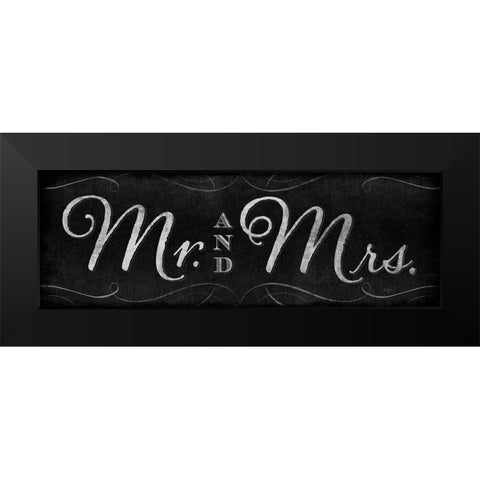 Mr. and Mrs. Black Modern Wood Framed Art Print by Mollie B.