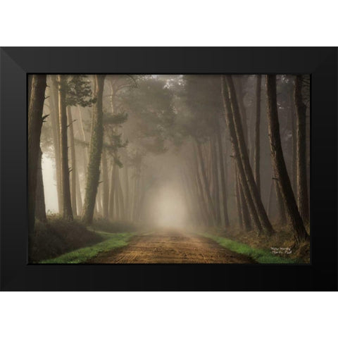 Misty Morning Black Modern Wood Framed Art Print by Podt, Martin