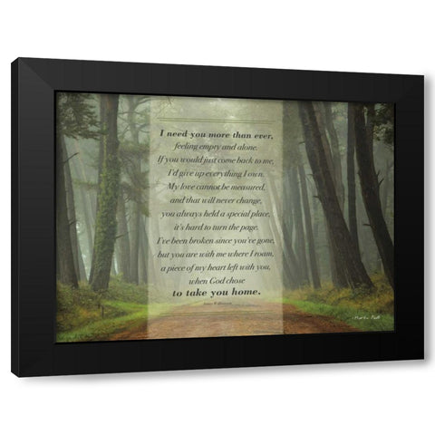 I Need You More Than Ever Black Modern Wood Framed Art Print by Podt, Martin