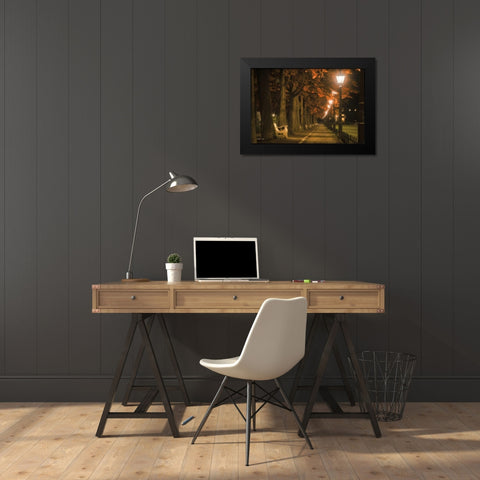 Take a Seat Black Modern Wood Framed Art Print by Podt, Martin