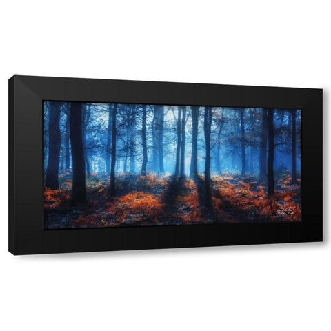 Out of the Blue Black Modern Wood Framed Art Print by Podt, Martin