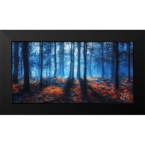 Out of the Blue Black Modern Wood Framed Art Print by Podt, Martin