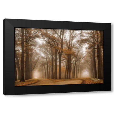 Split Black Modern Wood Framed Art Print by Podt, Martin