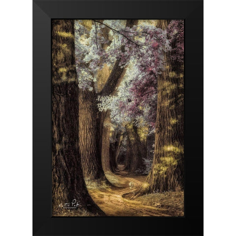 Fluffy Road Black Modern Wood Framed Art Print by Podt, Martin