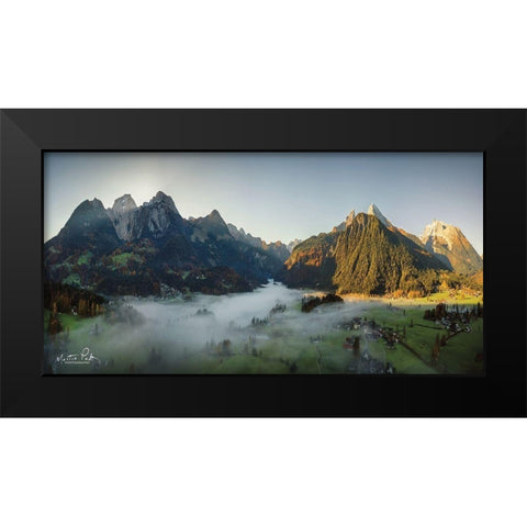 The Blanket Black Modern Wood Framed Art Print by Podt, Martin