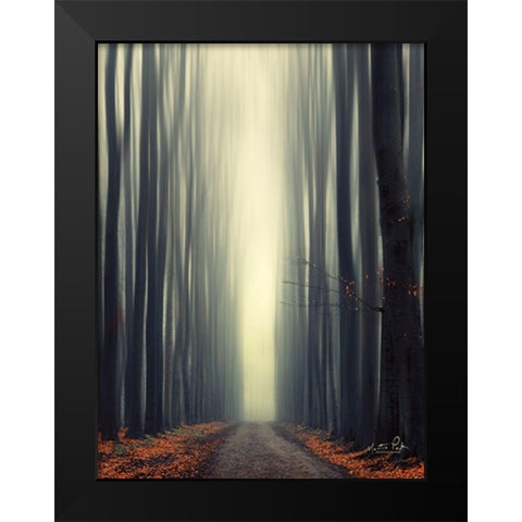 Reaching Out Black Modern Wood Framed Art Print by Podt, Martin