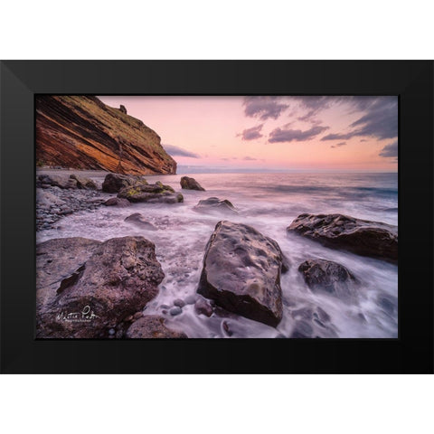 Wet and Slippery     Black Modern Wood Framed Art Print by Podt, Martin